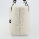 BALENCIAGA Duty Free Tote Bag Bore White Silver 759941 Auth 195322M-4