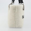 BALENCIAGA Duty Free Tote Bag Bore White Silver 759941 Auth 195322M-5