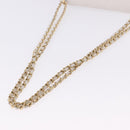 CHANEL Matelasse Chain Shoulder Bag Caviar Skin White Gold Tone CC Auth 195323A-8
