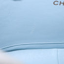CHANEL Matelasse Chain Shoulder Bag Lamb Skin Light Blue Gold CC Auth 195324V-20