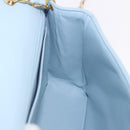CHANEL Matelasse Chain Shoulder Bag Lamb Skin Light Blue Gold CC Auth 195324V-22