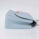 CHANEL Matelasse Chain Shoulder Bag Lamb Skin Light Blue Gold CC Auth 195324V-4