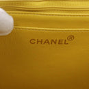 CHANEL Matelasse Chain Shoulder Bag Lamb Skin Yellow Gold Tone CC Auth 195325V-19