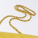 CHANEL Matelasse Chain Shoulder Bag Lamb Skin Yellow Gold Tone CC Auth 195325V-8