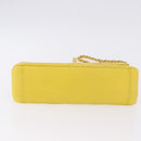 CHANEL Matelasse Chain Shoulder Bag Lamb Skin Yellow Gold Tone CC Auth 195325V-9