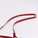 Salvatore Ferragamo Gancini Hand Bag Leather 2way Red Gold Tone Auth 195327A-10