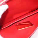 Salvatore Ferragamo Gancini Hand Bag Leather 2way Red Gold Tone Auth 195327A-20