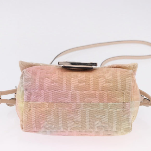 FENDI Zucca Canvas Mamma Baguette Shoulder Bag Multicolor 8BS105 Auth 195329SM