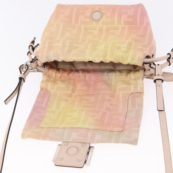 FENDI Zucca Canvas Mamma Baguette Shoulder Bag Multicolor 8BS105 Auth 195329SM