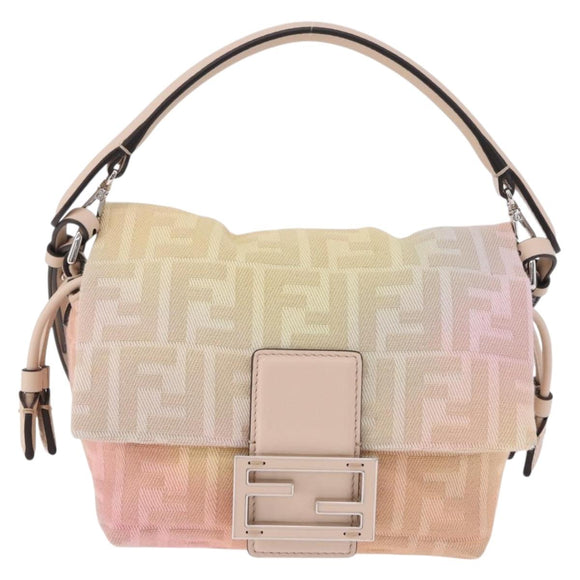 FENDI Zucca Canvas Mamma Baguette Shoulder Bag Multicolor 8BS105 Auth 195329SM