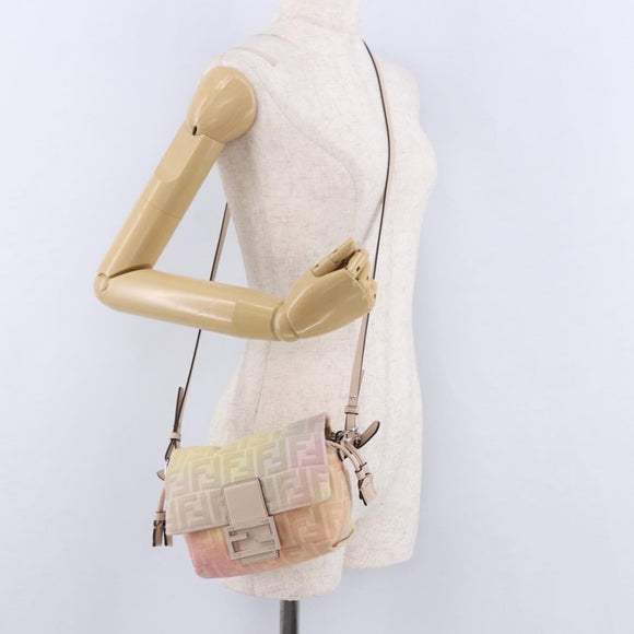 FENDI Zucca Canvas Mamma Baguette Shoulder Bag Multicolor 8BS105 Auth 195329SM