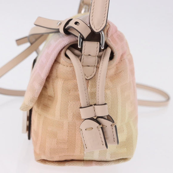FENDI Zucca Canvas Mamma Baguette Shoulder Bag Multicolor 8BS105 Auth 195329SM