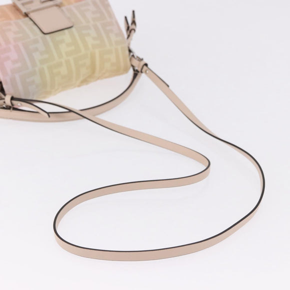 FENDI Zucca Canvas Mamma Baguette Shoulder Bag Multicolor 8BS105 Auth 195329SM
