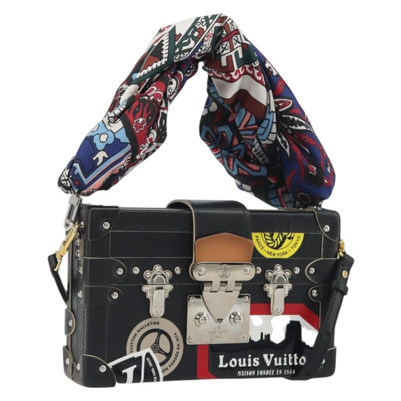 LOUIS VUITTON Epi Petite Mar Shoulder Bag Black Silver LV Auth 195331M