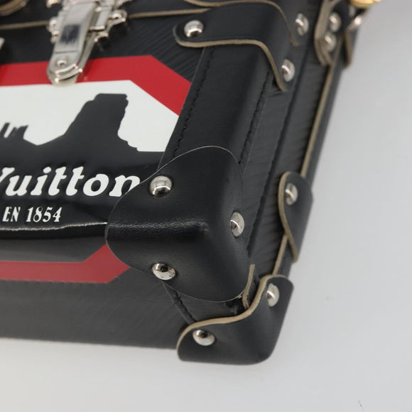 LOUIS VUITTON Epi Petite Mar Shoulder Bag Black Silver LV Auth 195331M