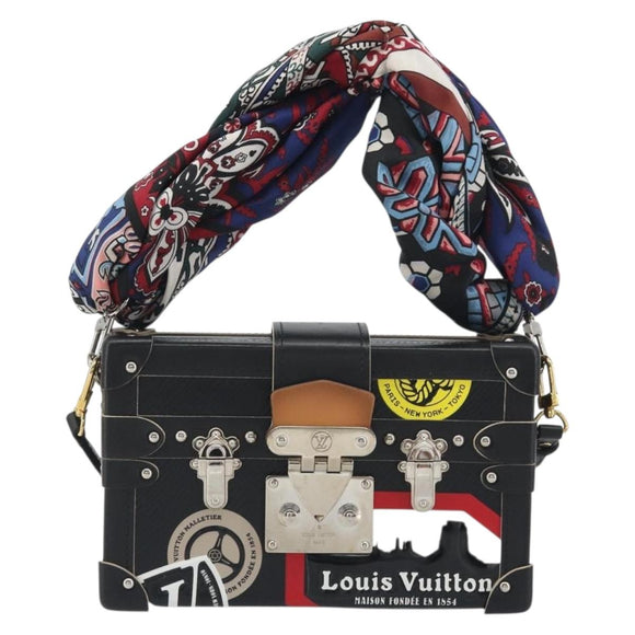 LOUIS VUITTON Epi Petite Mar Shoulder Bag Black Silver LV Auth 195331M