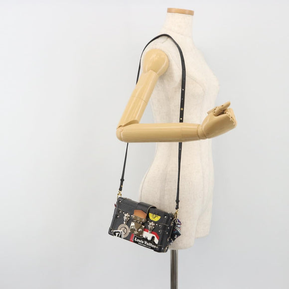 LOUIS VUITTON Epi Petite Mar Shoulder Bag Black Silver LV Auth 195331M