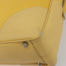 PRADA Tote Bag Canvas Yellow Silver Auth 195332A-14