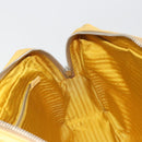 PRADA Tote Bag Canvas Yellow Silver Auth 195332A-20