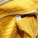 PRADA Tote Bag Canvas Yellow Silver Auth 195332A-12