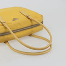 PRADA Tote Bag Canvas Yellow Silver Auth 195332A-7