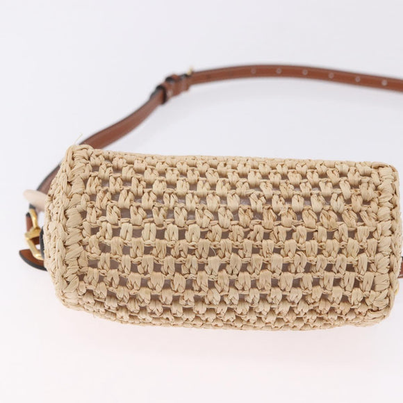 LOUIS VUITTON Nano Speedy Hand Bag Raffia 2way Beige Gold M83525 LV Auth 195336SAM