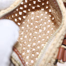 LOUIS VUITTON Nano Speedy Hand Bag Raffia 2way Beige Gold M83525 LV Auth 195336SAM-11