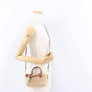 LOUIS VUITTON Nano Speedy Hand Bag Raffia 2way Beige Gold M83525 LV Auth 195336SAM-24