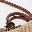LOUIS VUITTON Nano Speedy Hand Bag Raffia 2way Beige Gold M83525 LV Auth 195336SAM-8