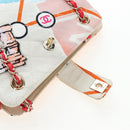 CHANEL Matelasse Chain Shoulder Bag Canvas Multicolor Gold CC Auth 195337SM-18