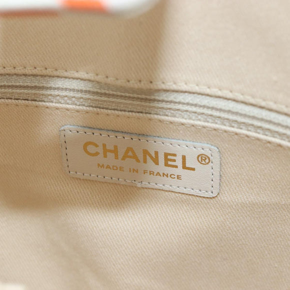 CHANEL Matelasse Chain Shoulder Bag Canvas Multicolor Gold CC Auth 195337SM