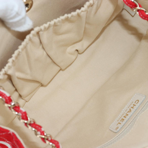 CHANEL Matelasse Chain Shoulder Bag Canvas Multicolor Gold CC Auth 195337SM