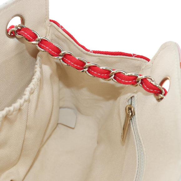 CHANEL Matelasse Chain Shoulder Bag Canvas Multicolor Gold CC Auth 195337SM