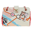 CHANEL Matelasse Chain Shoulder Bag Canvas Multicolor Gold CC Auth 195337SM-13