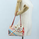 CHANEL Matelasse Chain Shoulder Bag Canvas Multicolor Gold CC Auth 195337SM-26