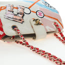 CHANEL Matelasse Chain Shoulder Bag Canvas Multicolor Gold CC Auth 195337SM-6