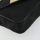 CHANEL Matelasse Chain Shoulder Bag Satin Black Gold CC Auth 195338A-16