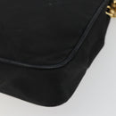 CHANEL Matelasse Chain Shoulder Bag Satin Black Gold CC Auth 195338A-17