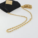 CHANEL Matelasse Chain Shoulder Bag Satin Black Gold CC Auth 195338A-7