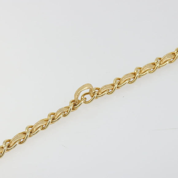 CHANEL Matelasse Chain Shoulder Bag Satin Black Gold CC Auth 195338A
