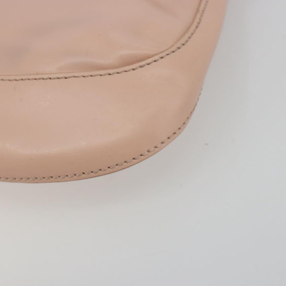 PRADA Creo Shoulder Bag Leather Pink Silver Auth 195340A