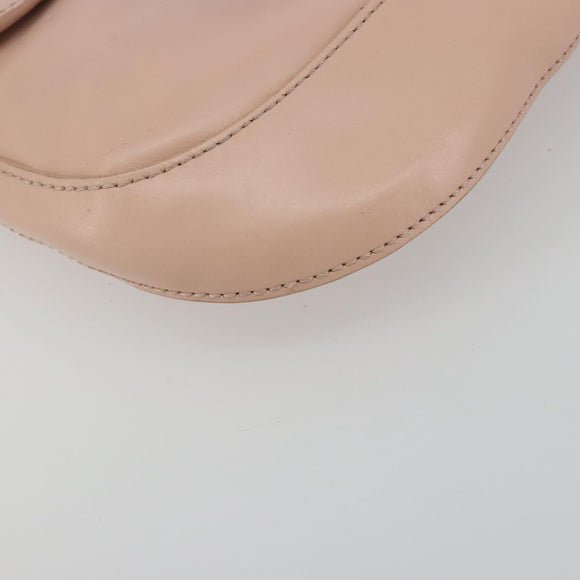 PRADA Creo Shoulder Bag Leather Pink Silver Auth 195340A