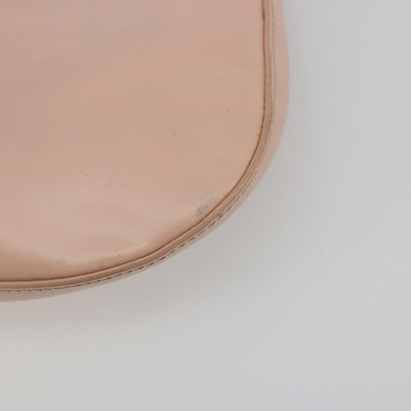 PRADA Creo Shoulder Bag Leather Pink Silver Auth 195340A
