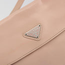 PRADA Creo Shoulder Bag Leather Pink Silver Auth 195340A-17