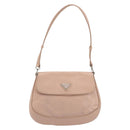 PRADA Creo Shoulder Bag Leather Pink Silver Auth 195340A-13