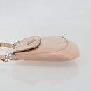 PRADA Creo Shoulder Bag Leather Pink Silver Auth 195340A-4