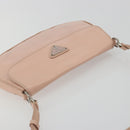 PRADA Creo Shoulder Bag Leather Pink Silver Auth 195340A-6