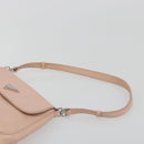 PRADA Creo Shoulder Bag Leather Pink Silver Auth 195340A-8