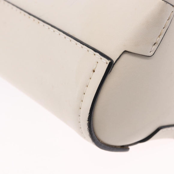 LOEWE Bamboo Bucket Hand Bag Leather 2way Ivory Auth 195342A