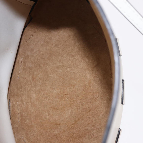 LOEWE Bamboo Bucket Hand Bag Leather 2way Ivory Auth 195342A